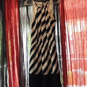 Express navy/white keyhole sleeveless dress